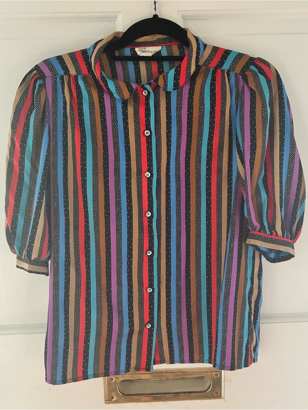 Vintage 1980s Levi’s retro striped blouse
